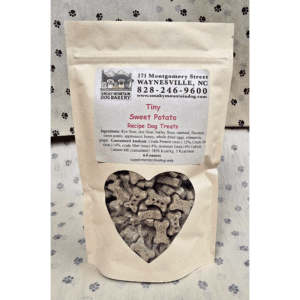 Bag of sweet potato dog treats.